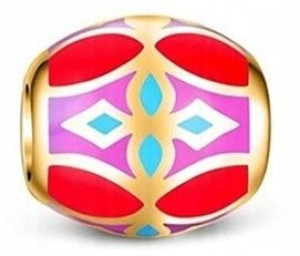 Charms złoty Krzyż Ornament srebro 925