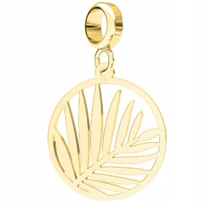Charms złoty Liście Palmy srebro 925