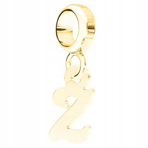 Charms złoty Literka Z srebro 925