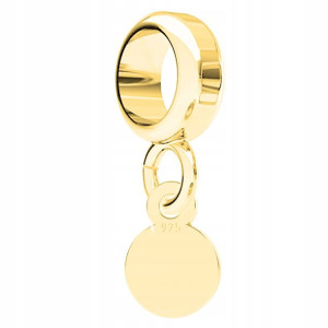 Charms złoty Mała Blaszka srebro 925