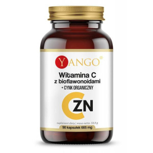 YANGO Witamina C Z Bioflawonoidami + Cynk Organiczny 90 kaps.