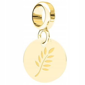 Charms złoty wiszący Gałązka srebro 925