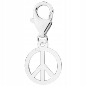 Zawieszka wisząca Pacyfka Peace srebro 925