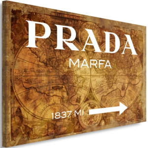 OBRAZ NA PŁÓTNIE Prada Marfa Mapa 90x60