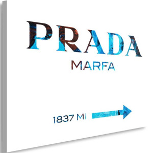 OBRAZ NA PŁÓTNIE Prada Marfa Turkusowy 60x40