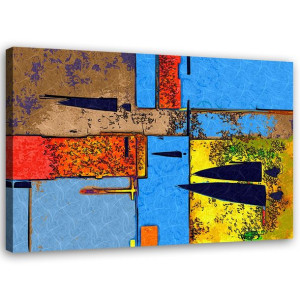 OBRAZ NA PŁÓTNIE Abstrakcja Kolorowa 90x60