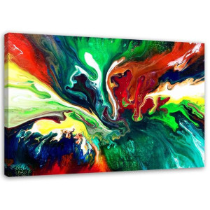 OBRAZ NA PŁÓTNIE Kolorowa Abstrakcja 120x80