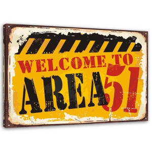 OBRAZ NA PŁÓTNIE Szyld Tabliczka Retro 90x60