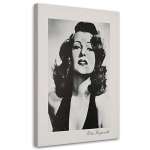 OBRAZ NA PŁÓTNIE Rita Hayworth Czarno Biały 70x100