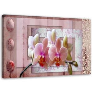 OBRAZ NA PŁÓTNIE Orchidea Kwiat Różowy 60x40