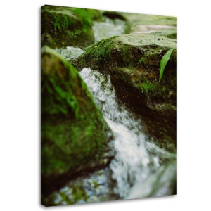 OBRAZ NA PŁÓTNIE Rzeka Kamienie Natura 60x90