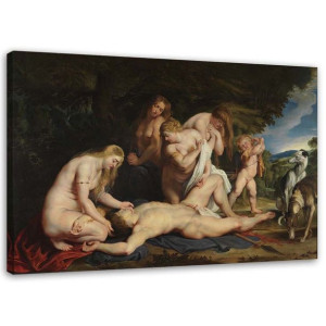 OBRAZ NA PŁÓTNIE REPRODUKCJA Śmierć Adonisa - P.Rubens 120x80
