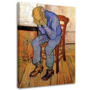 OBRAZ NA PŁÓTNIE Stary człowiek w smutku V.van Gogh 80x120