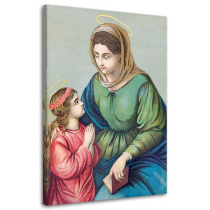 OBRAZ NA PŁÓTNIE REPRODUKCJA Św. Anna i Matka Boska 60x90