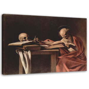 OBRAZ NA PŁÓTNIE Św.Hieronim piszący - Caravaggio, 40x60