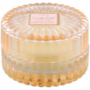 Świeca zapachowa w szkle z pokrywką Cream Pearl