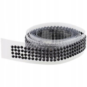 Taśma dekoracyjna diamentowa 15 mm x 1 m / czarna