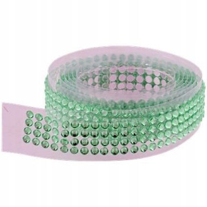 Taśma dekoracyjna diamentowa 15 mm x 1 m / zielona