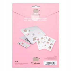 Kot PUSHEEN naklejki na tablet laptopa 16szt