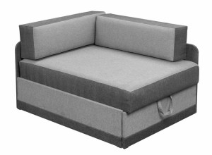 Sofa Rozkładana Narożnik Jednoosobowy Z Funkcją Spania Kacper Grafit Szary