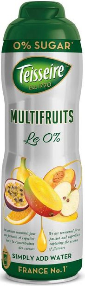 Syrop Multifruits Wieloowocowy Bez Cukru koncentrat bidon 600 ml - Teisseir