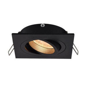 Czarne oczko ruchome Rondoo ARGU10-041 kwadratowa lampa wpustowa