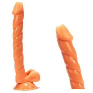 OGROMNE Spiralne Dildo z przyssawką Cock 38cm X-MEN