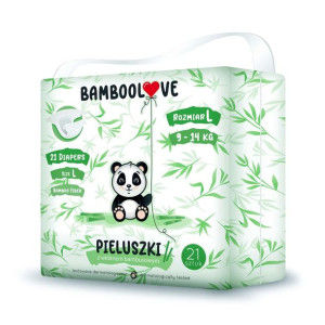Bamboolove  Pieluszki z Włóknem Bambusowym Rozmiar l 21 szt.