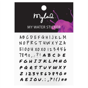 Mylaq MY WATER STICKER Naklejki Wodne Na Paznokcie My Alphabet 1 szt.