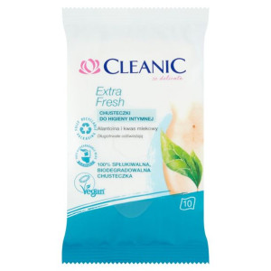 Cleanic EXTRA FRESH Chusteczki Do Higieny Intymnej 10 szt.