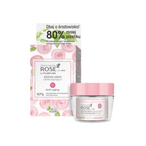 Floslek Pharma ROSE FOR SKIN Różany Krem Odmładzający Na Dzień Eco Zestaw 5