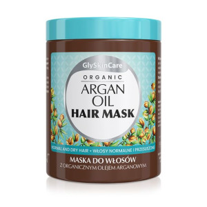Glyskincare ORGANIC Maska Do Włosów z Organicznym Olejem Arganowym 300 ml