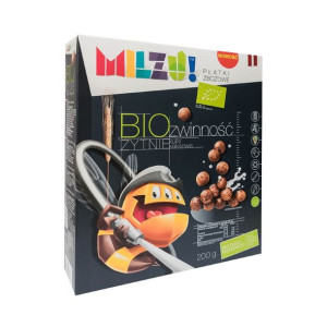 MILZU! BIO Płatki Żytnio-owsiane Kulki Kakaowe 200 g