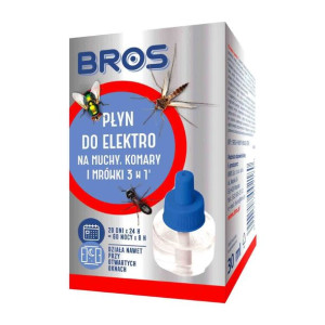 Bros 3W1 Płyn Do Elektro Na Muchy, Komary i Mrówki 30 ml