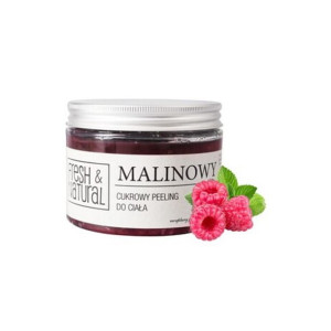 Fresh&natural MALINOWY Peeling Do Ciała Cukrowy 550 g