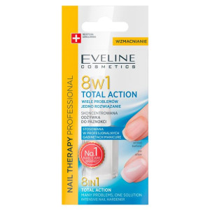 Eveline Cosmetics NAIL THERAPY PROFESSIONAL Odżywka Do Paznokci 8w1 Total A