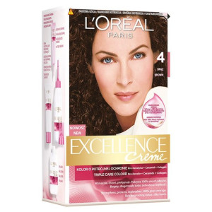 L'Oreal Paris EXCELLENCE CREME Farba Do Włosów 4 Brąz 1 szt.