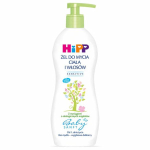 Hipp  SENSITIVE Żel Do Mycia Ciała i Włosów Od 1. Dnia Życia 400 ml