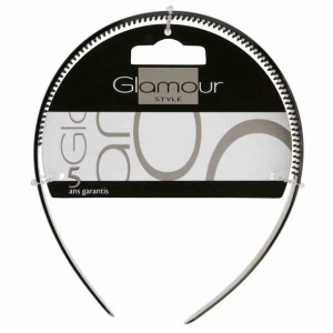 GLAMOUR  Opaska Plastikowa Czarna 1 szt.