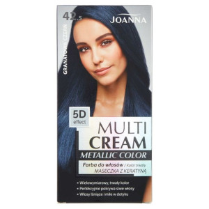 Joanna MULTI CREAM METALLIC COLOR Farba Do Włosów Granatowa Czerń 1 szt.