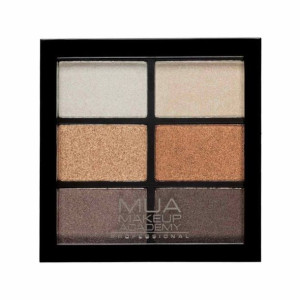 MUA Makeup Academy Pro 6 Shade Eyeshadow Palette Paleta Cieni Glamour Golss