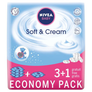 Nivea Baby Soft & Cream  Chusteczki Nawilżane 4 szt.
