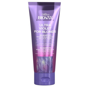 BIOVAX Ultra Violet Intensywnie regenerujący szampon tonujący do włosów blo