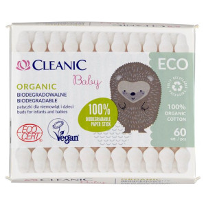 Cleanic BABY ORGANIC Patyczki Dla Dzieci Organic 60 szt.