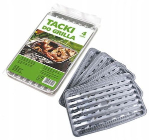 Tacki do grilla duże aluminiowe 4 szt