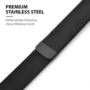 Pasek ze stali nierdzewnej do Apple Watch 42/44/45 mm (czarny)