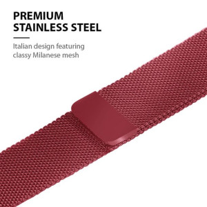 Pasek ze stali nierdzewnej do Apple Watch 38/40/41 mm (czerwony)
