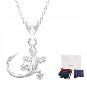 Łańcuszek srebrny naszyjnik 925 Jaszczurka Zwierzę