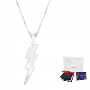 Łańcuszek srebrny naszyjnik 925 Piorun Błyskawica
