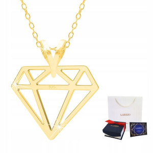 Łańcuszek złoty naszyjnik 925 Diament Diamencik